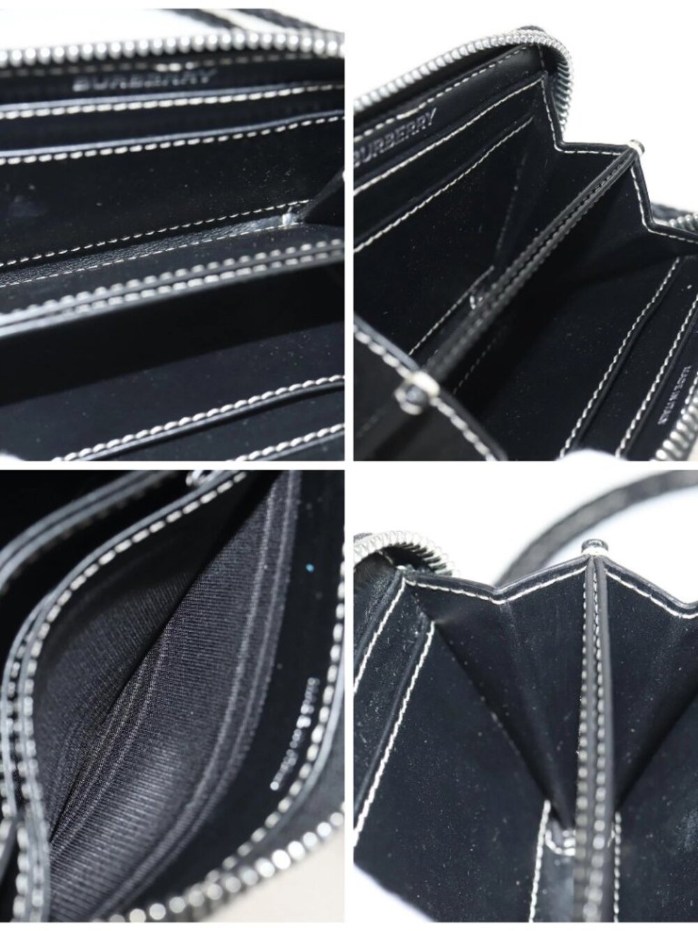 BURBERRY Coin Purse Neck Pouch PVC Beige Silve - Picture 16 of 16